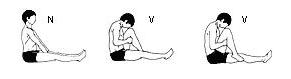 Cviky vsedě 15- přitahování kolena k hlavě